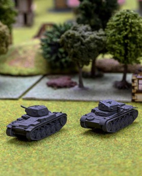 reproduction de 2 chars Panzer II ausf C sur un diorama